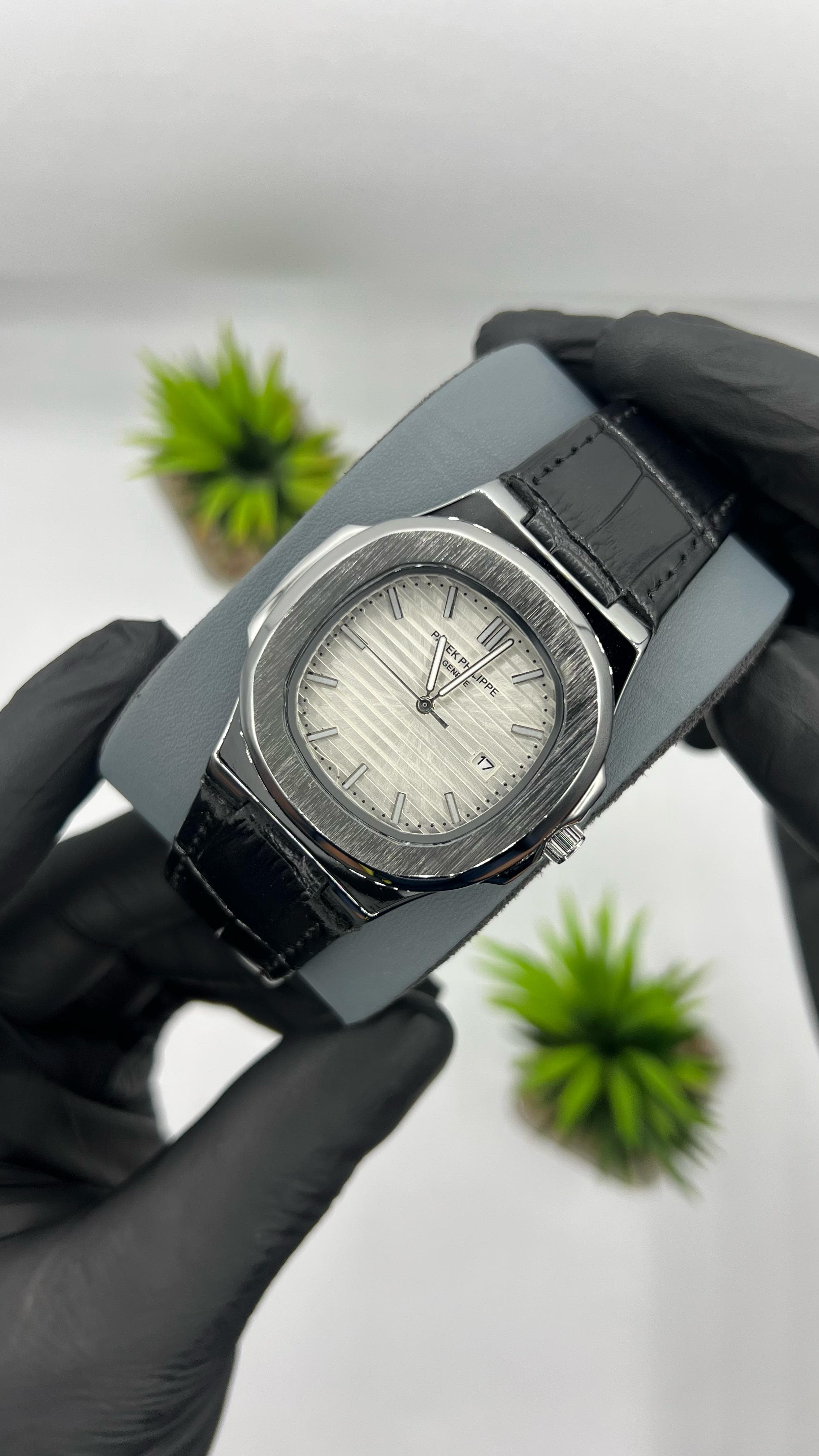 Patek Philippe Leather Black-White