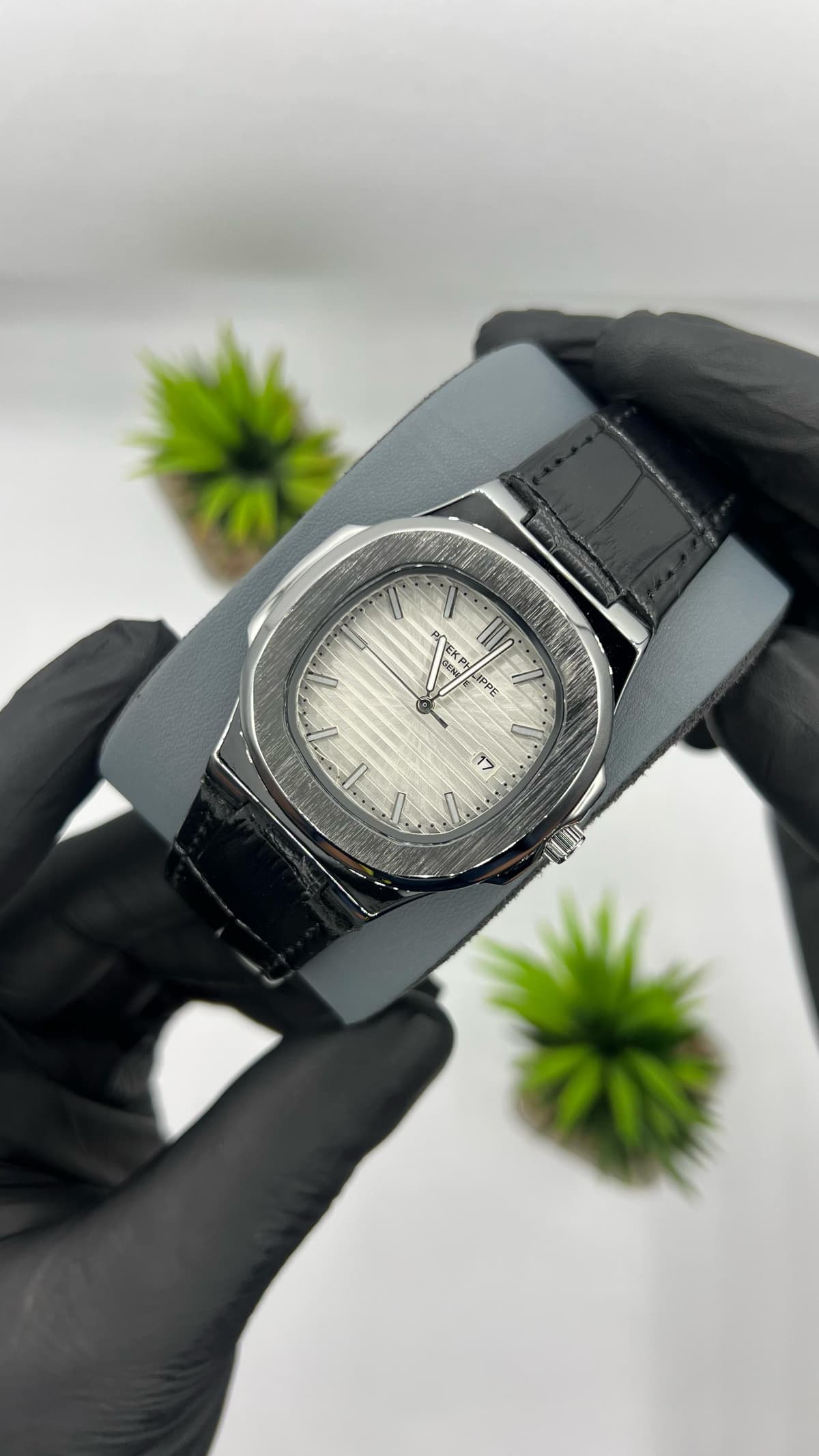 Patek Philippe Leather Black-White